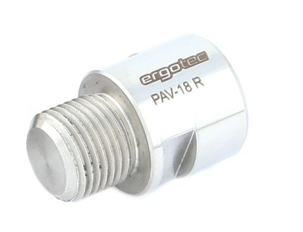 Ergotec Rallonge d'axe de pédale 18mm droit argent - PAV-18-R-S